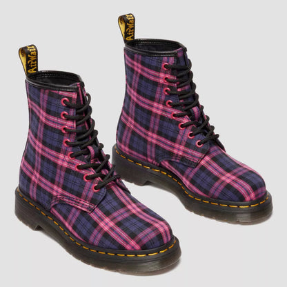 Dr. Martens 1460 Tartan Lace Up Boots - Pink Multi Tartan