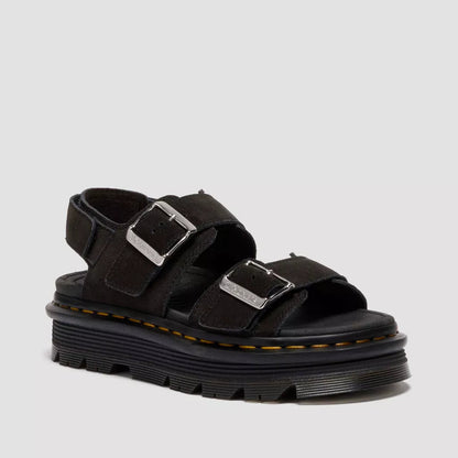 Dr. Martens Zebzag Platform Sandals - Black Suede