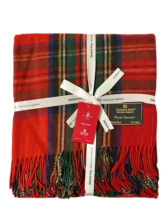 Patrick King Woollen Company Royal stewart blanket
