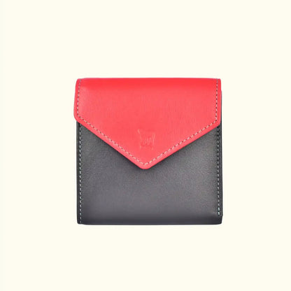 Milo Portico Genuine Leather Multi-Colored Wallet - Black/Red