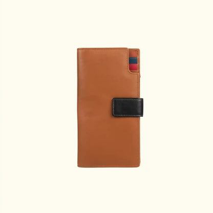 Milo Addison Washed Leather Wallet - Tan