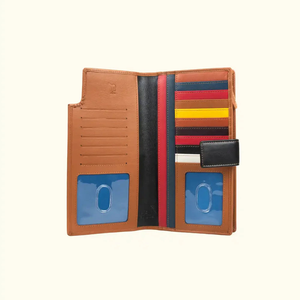 Milo Addison Washed Leather Wallet - Tan