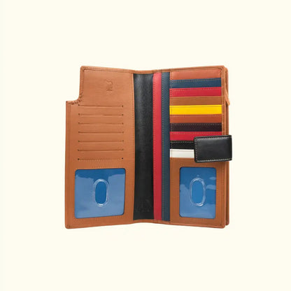 Milo Addison Washed Leather Wallet - Tan