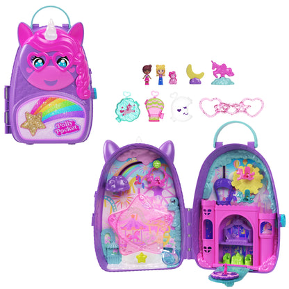 Polly Pocket Unicorn Travel Backpack Playset