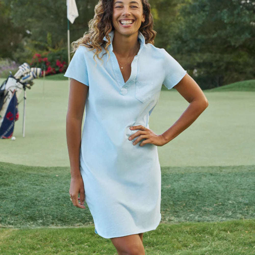 Frank & Eileen Lauren Polo Dress - Dive Blue