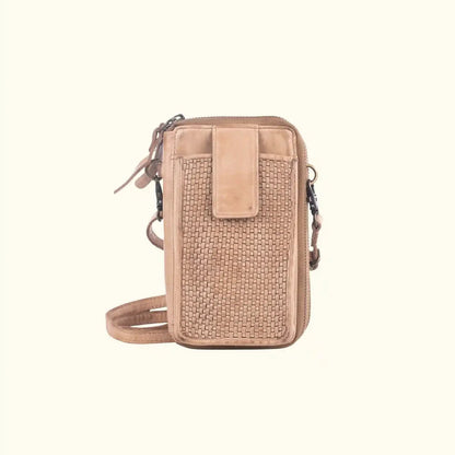 Milo  ELLA Genuine Leather Crossbody Phone Bag for Women - Taupe