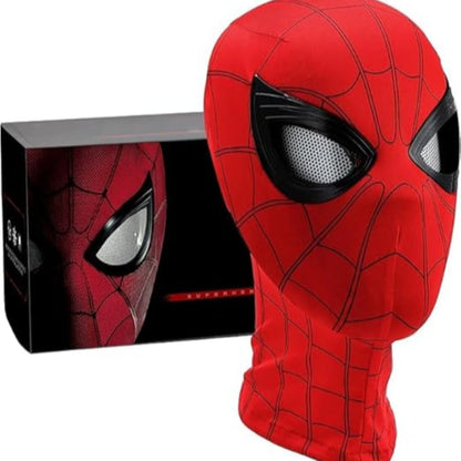 Spiderman Mask with Mechanical Eyes and Touch-Controlled Lighting