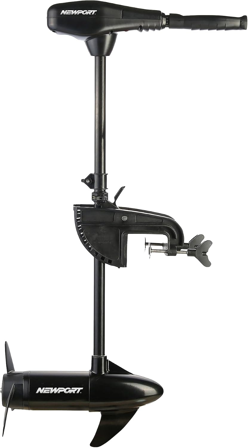 Newport Vessels NV-Series 62lb Thrust Saltwater Transom Mounted Trolling Electric Trolling Motor w/ LED Battery Indicator & 36" Shaft