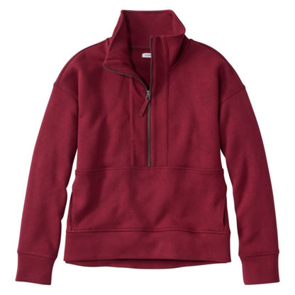 Women's L.L.Bean CloudSoft Half-Zip Pullover - Deep Rosewood