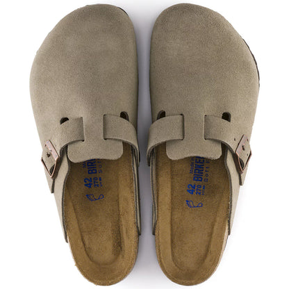 Birkenstock Soft Footbed Suede Leather - Taupe Narrow Fit