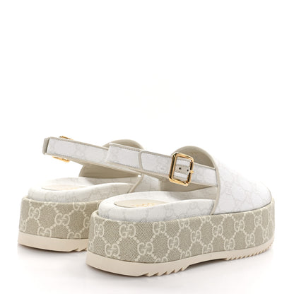 Gucci GG Supreme Monogram Granada Kid Platform Slingback Sandals