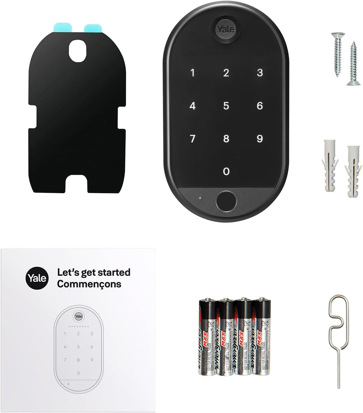 Yale Keypad Touch, Fingerprint Door Lock, Keyless Entry, Smart deadbolt, Pin Code Entry - Does Not Include Required Smart Lock