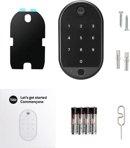Yale Keypad Touch, Fingerprint Door Lock, Keyless Entry, Smart deadbolt, Pin Code Entry - Does Not Include Required Smart Lock