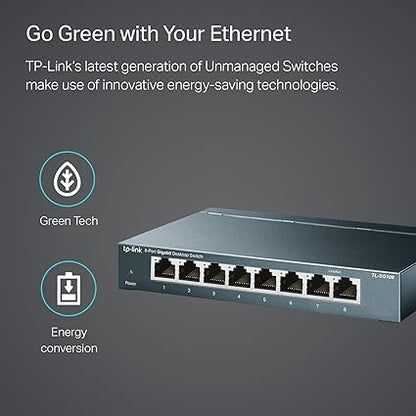 TP-Link 8-Port Gigabit Ethernet Desktop Switch, TL-SG108