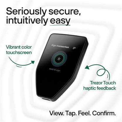 Trezor Safe 5 - Crypto Hardware with Secure Element & Passphrase, Color Touchscreen,
