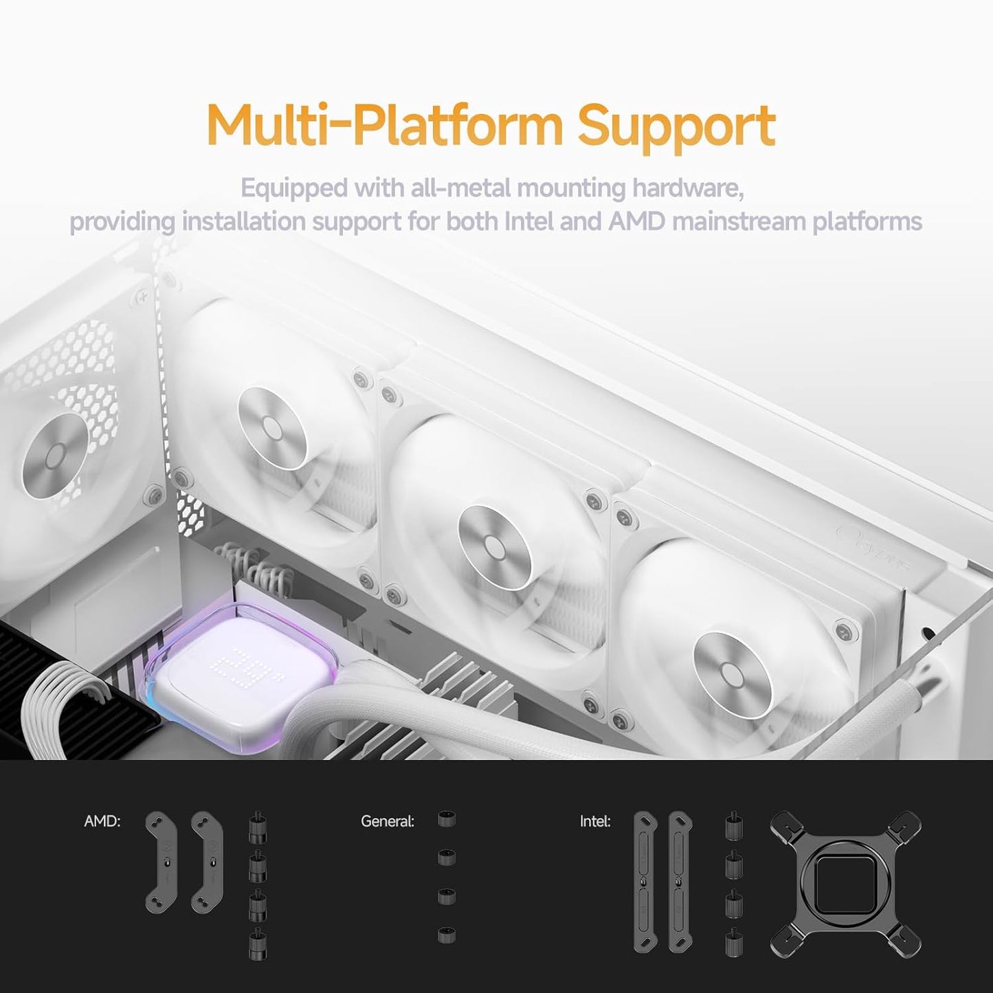 Ocypus Iota L24 WH Aio CPU Cooler with Digital Display 240mm