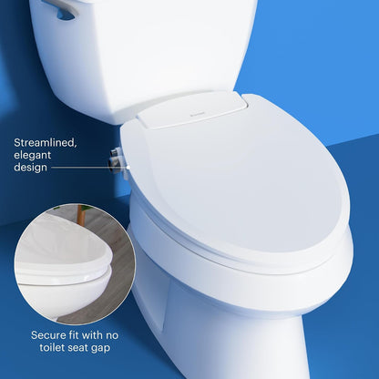 Brondell Swash EcoSeat S101 Non-Electric Bidet Toilet Seat, Elongated White