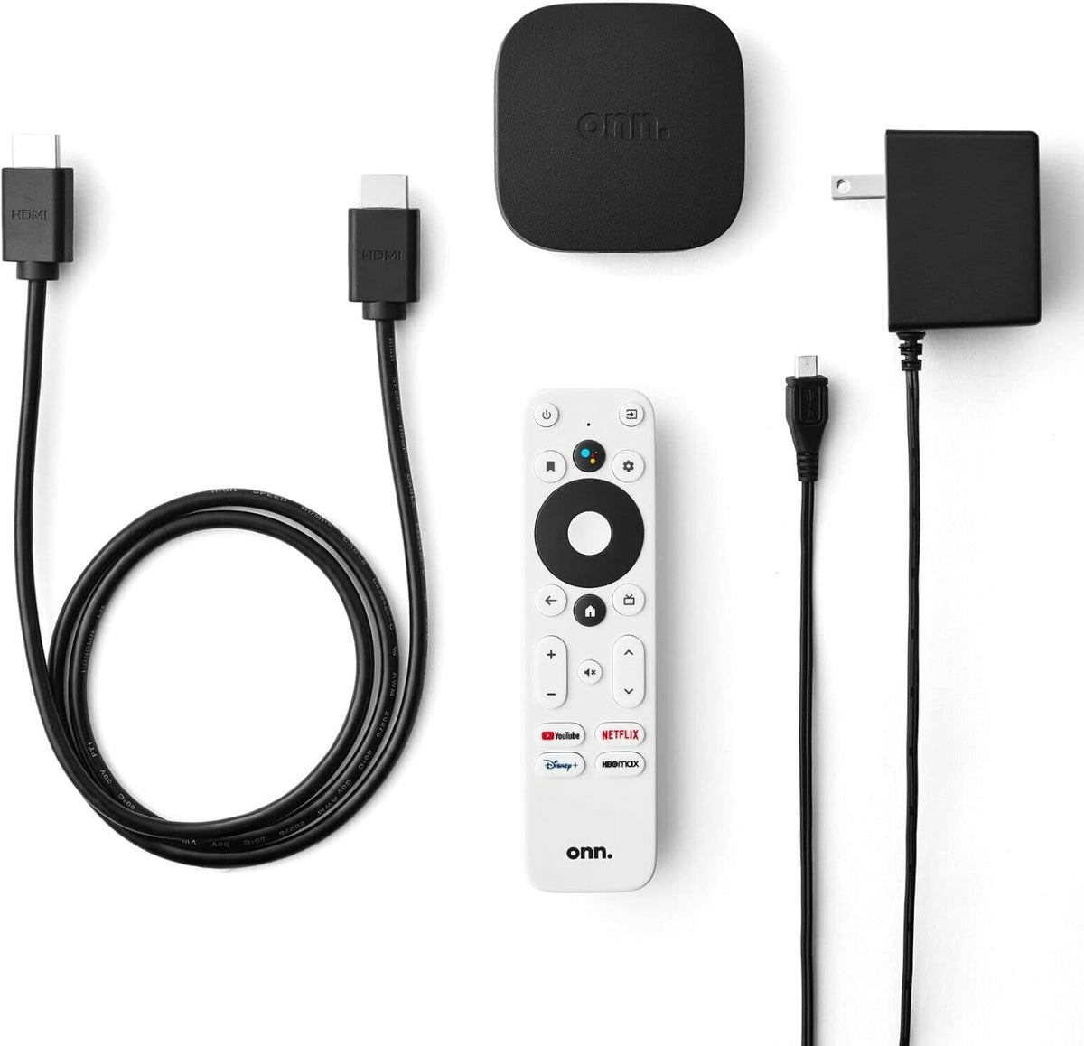 PoundMax onn Android TV 4K UHD Streaming Device with Voice Remote Control & HDMI Cable