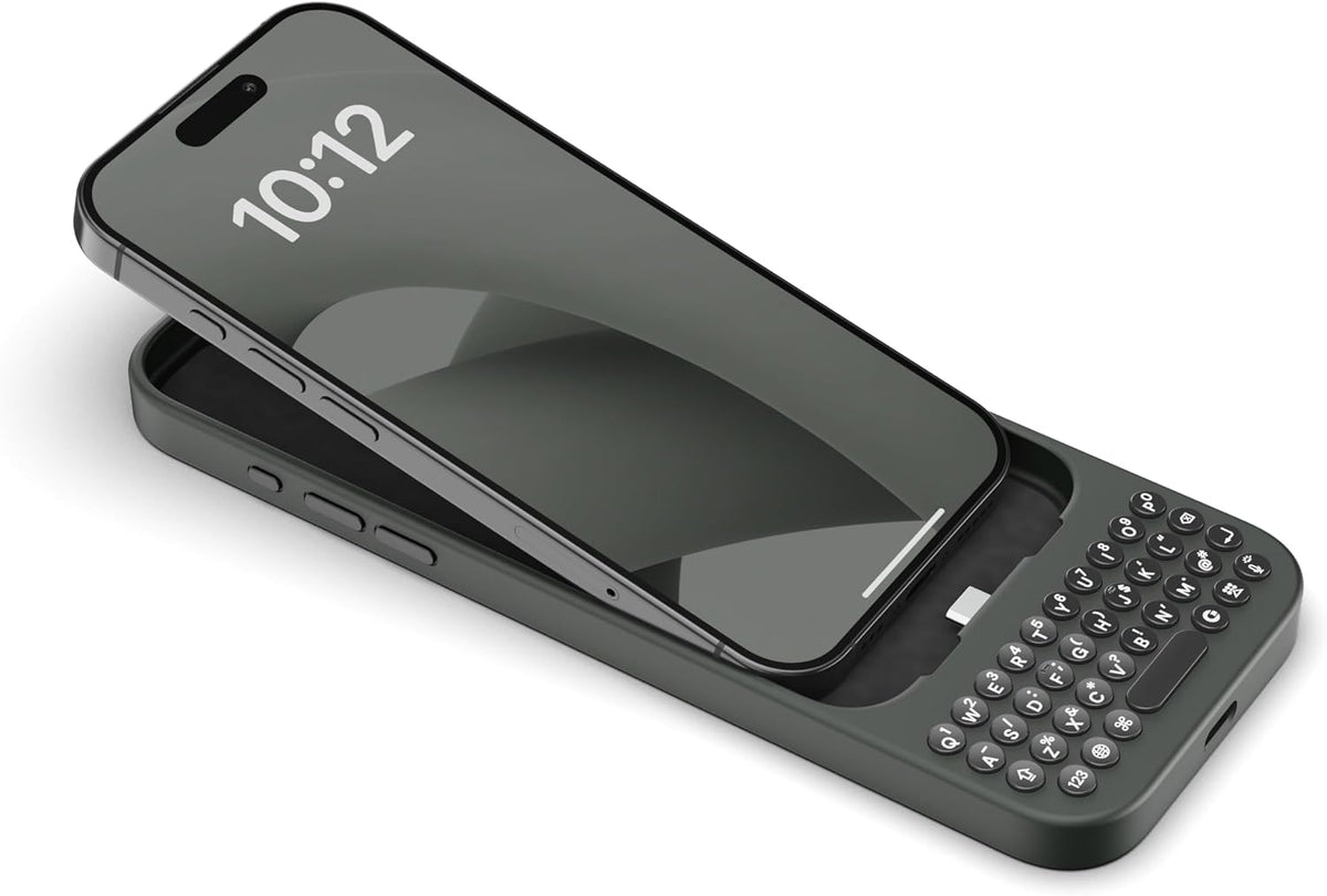 Clicks Keyboard for iPhone 16 pro max  – Keyboard Case for Premium Typing Experience – Faster, Accurate Typing, Charge as Normal – Onyx