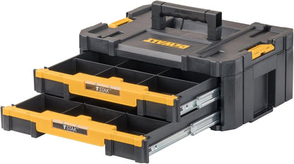DEWALT TSTAK Tool Storage Organizer, Double Drawers (DWST17804) , Black