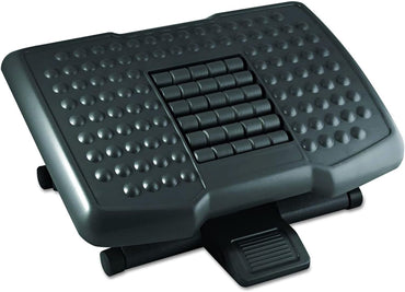 Kantek FR750 Premium Adjustable Footrest with Rollers, 4 to 6.5-Inch Height (Black)