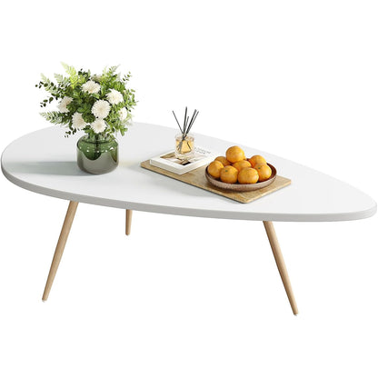 SAYGOER Modern Coffee Table White Oval - PICK UP ONLY