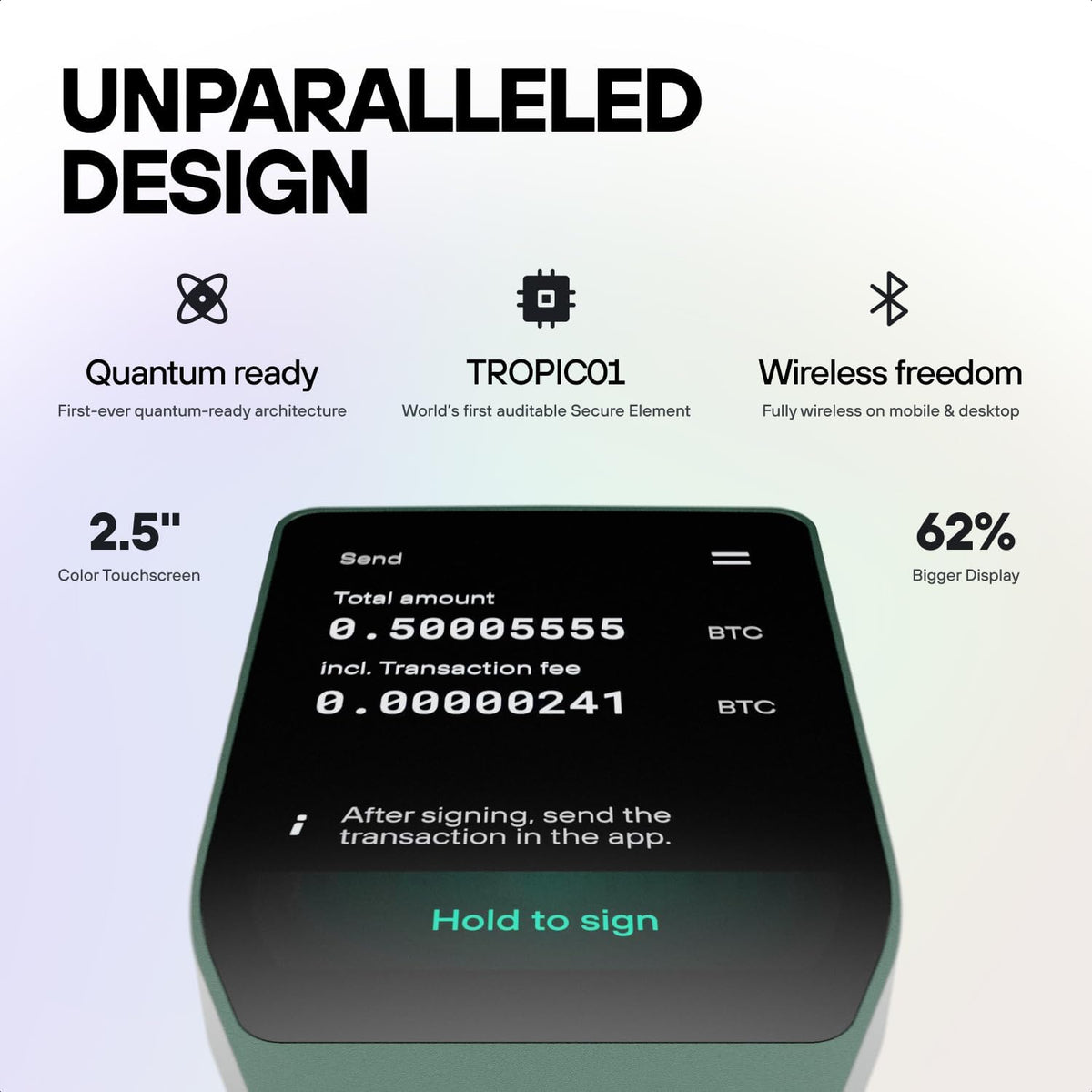 Trezor Safe 7 Crypto Hardware Wallet with Bluetooth for Android/iOS/Desktop