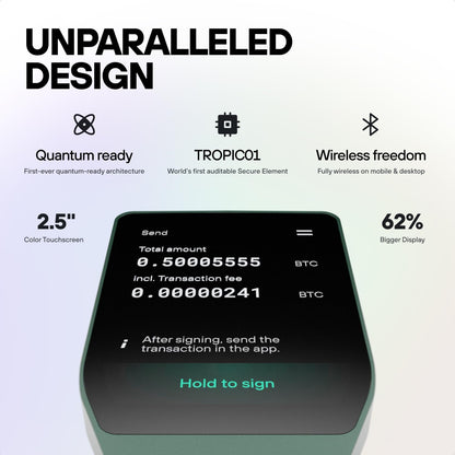 Trezor Safe 7 Crypto Hardware Wallet with Bluetooth for Android/iOS/Desktop