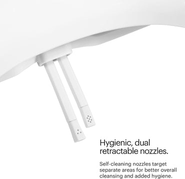 Brondell Swash EcoSeat S101 Non-Electric Bidet Toilet Seat, Elongated White