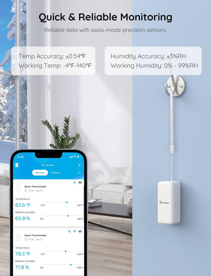 Govee WiFi Hygrometer Thermometer 3Pack with Humidity Meter App Alert