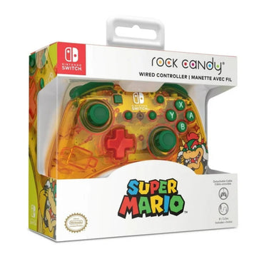 PDP Rock Candy Wired Controller: Lemon Bomb Bowser - Nintendo Switch