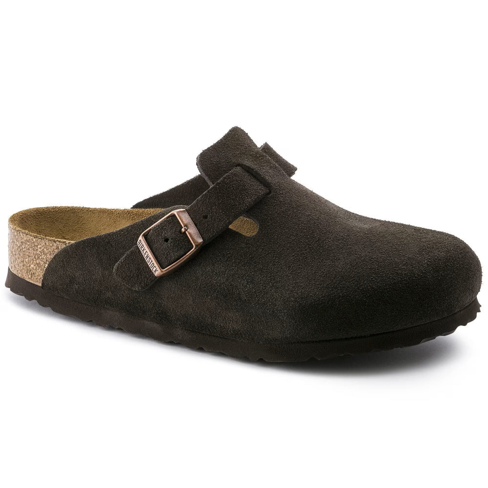 Birkenstock Boston Soft Footbed Suede Leather - Mocha