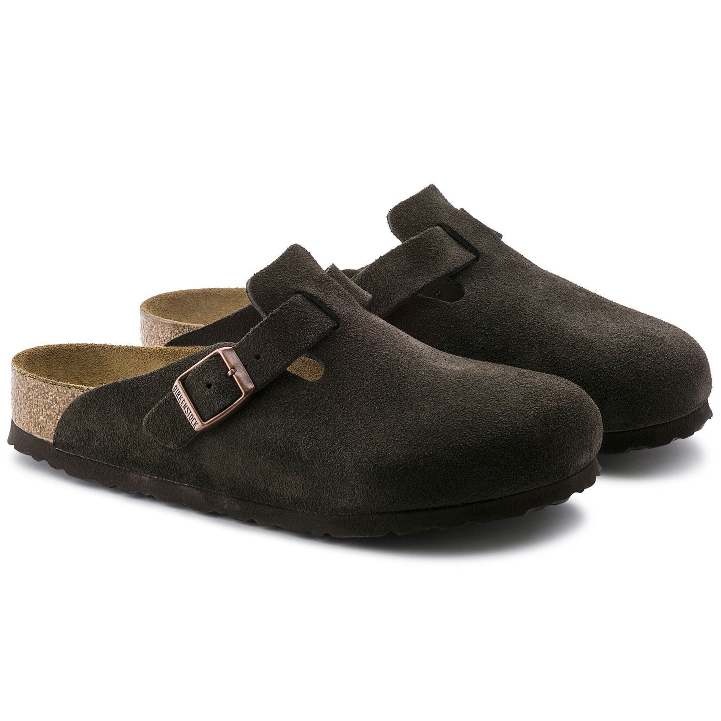 Birkenstock Boston Soft Footbed Suede Leather - Mocha