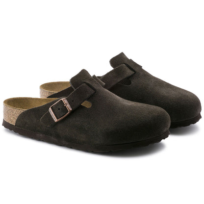 Birkenstock Boston Soft Footbed Suede Leather - Mocha