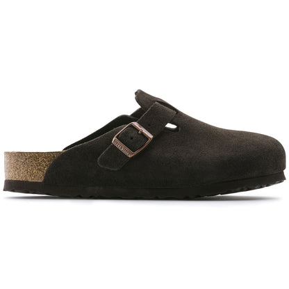 Birkenstock Boston Soft Footbed Suede Leather - Mocha