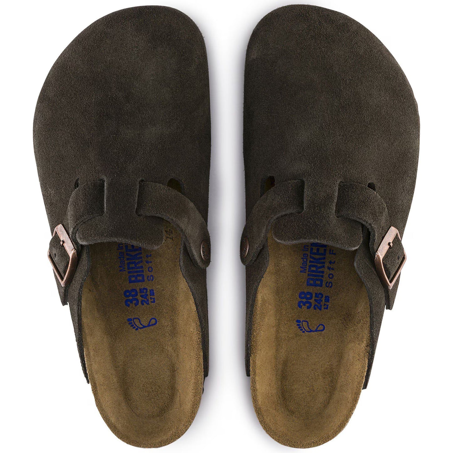 Birkenstock Boston Soft Footbed Suede Leather - Mocha