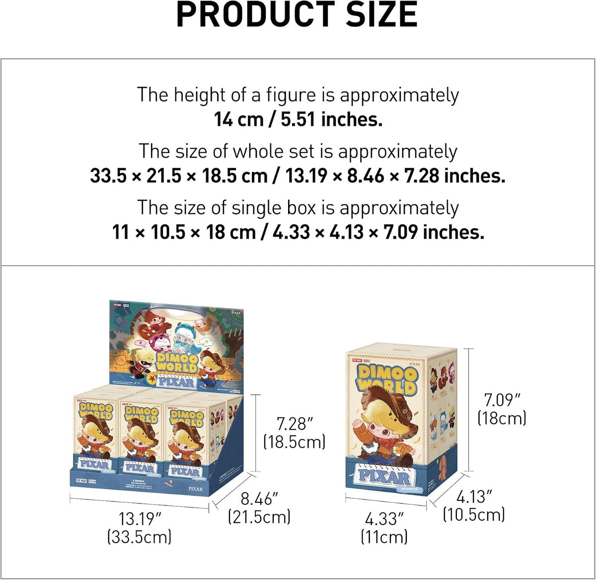 DIMOO WORLD × PIXAR Series - Vinyl Plush Pendant Blind Box (Whole Set)
