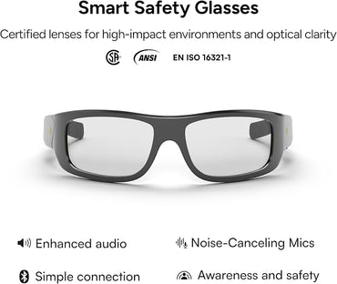 Lucyd Armor Smart Safety Glasses | ANSI Z87.1 Bluetooth Audio & Open-Ear Speakers