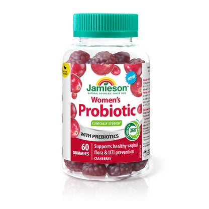 Jamieson Women's Health Probiotic Gummies Cranberry Flavour, 60 Count (3 Pack)