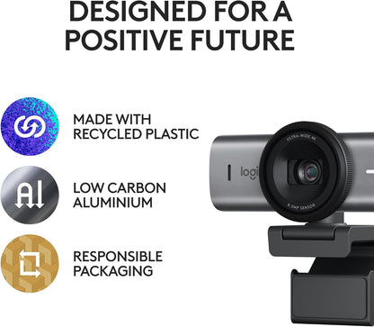 Logitech Mx Brio 4K Ultra HD Collaboration and Streaming Webcam