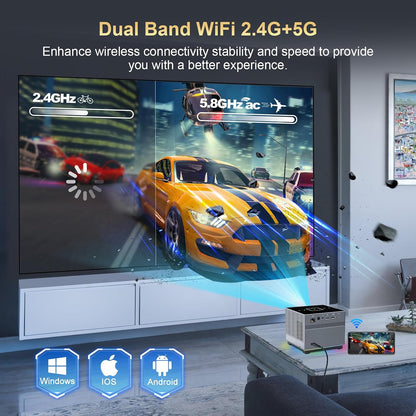 XNANO 4K Support Projector with WiFi6 and Bluetooth