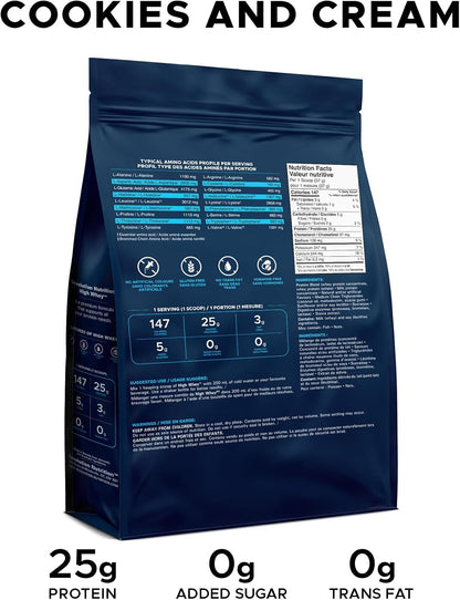 Revolution Nutrition, High Whey, Protein Powder 5LB Bag, Whey Protein, Gluten Free, 25g of Protein Per Scoop, 2.7kg, 73 Servings (Cookies & Cream, 5 Pound Bag)