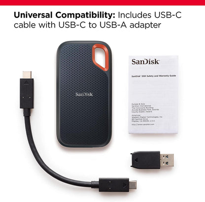 SANDISK 1TB Extreme Portable SSD, Up to 1050MB/s Read Speeds