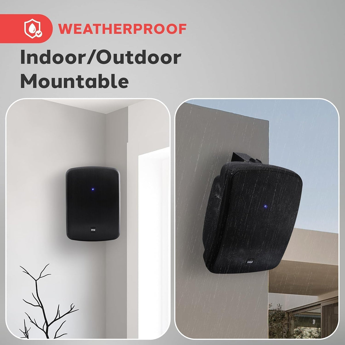 Pyle Outdoor Bluetooth Speakers – Waterproof 5.25