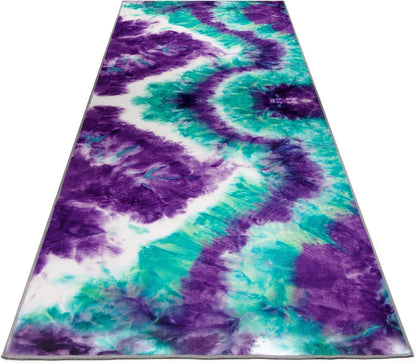 Hystrada Tie-Die Textures Non-Slip Hot Yoga Mat Towel with Bag