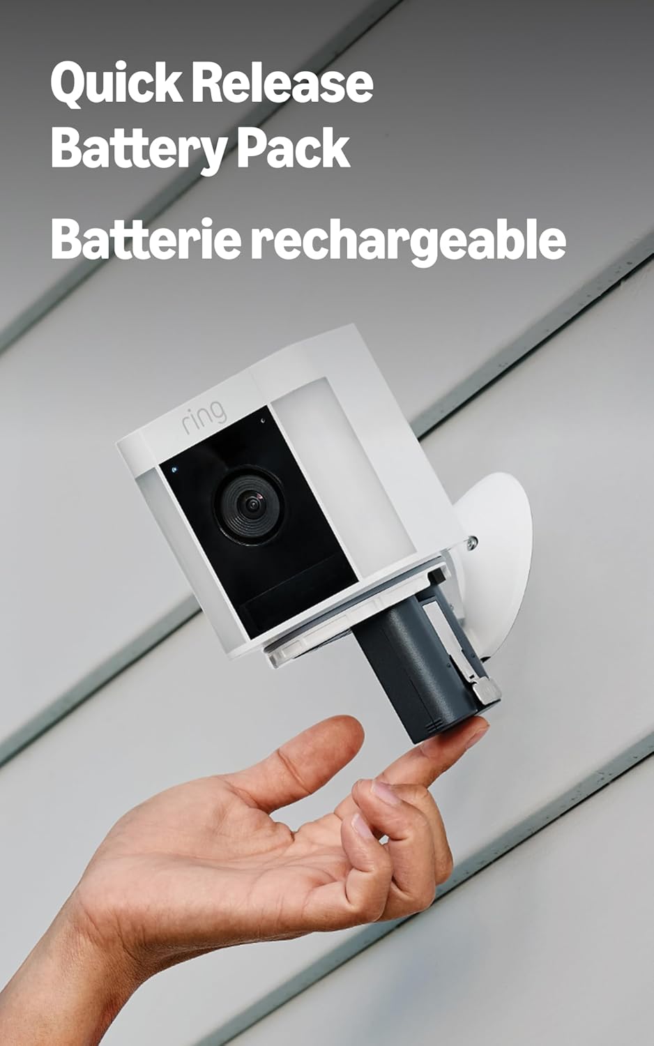 Ring Spotlight Camera Plus Battery - White