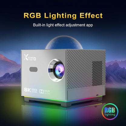 XNANO 4K Support Projector with WiFi6 and Bluetooth