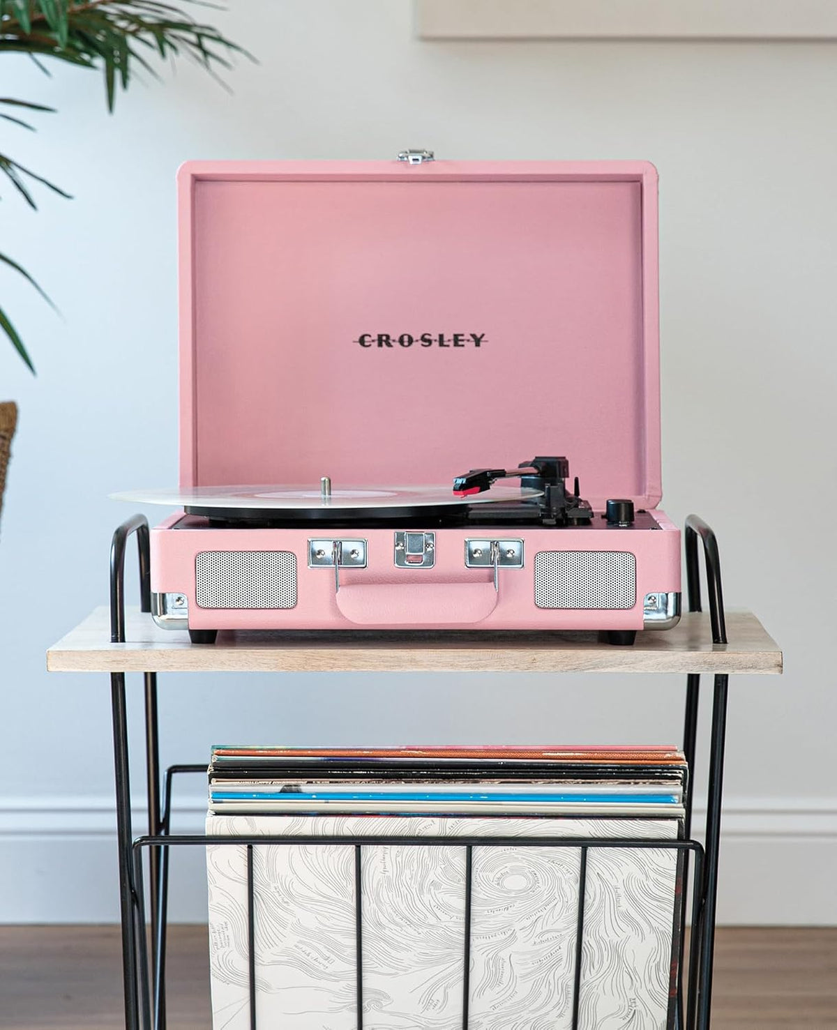 Crosley CR8005E-BH Cruiser Plus Record Player, Blush
