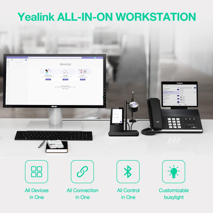 Yealink WH66 Wireless DECT Mono Headset - Teams Certified