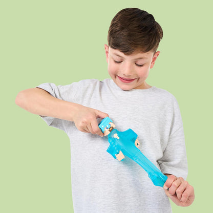 Heroes of Goo Jit Zu Minecraft Stretchy Character - Steve with Diamond Armor & Sword